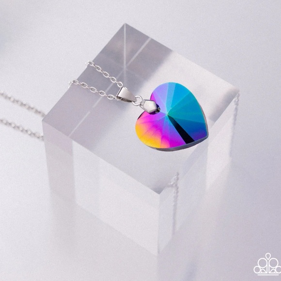 💜🩵💜 “LOVE HURTS” MULTI NECKLACE WITH FREE EARRINGS ~ PAPARAZZI❗️💜🩵💜 - Picture 2 of 6